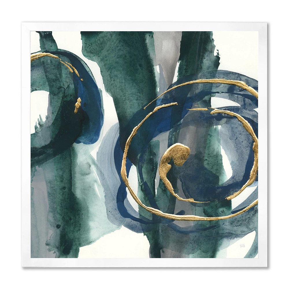Indigo and Gold III  Canvas Wall Art Print
