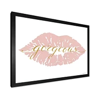 Fashion Glam Lips on Gold II  Wall Art