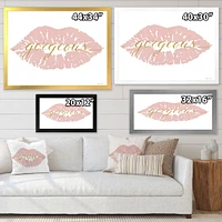 Fashion Glam Lips on Gold II  Wall Art