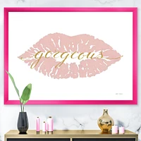 Fashion Glam Lips on Gold II  Wall Art