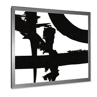 Black and White Crossing Paths I Canvas