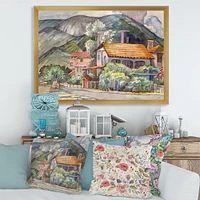 Greek Landscape off The Coast of Aegean Sea  Wall Art
