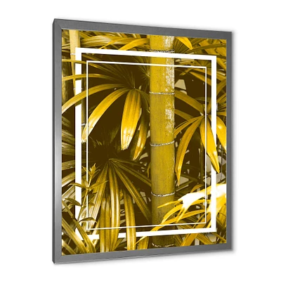 Yellow Bamboo and Tropical Leaves Wall Art