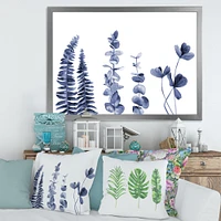 Navy Blue Eucalyptus I Wall Art