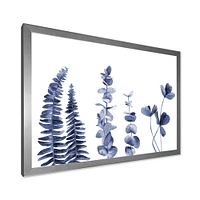 Navy Blue Eucalyptus I Wall Art