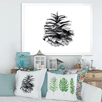 Conifer Cone Monochrome Wall Art