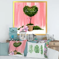 Toile « Heart Shaped Valentine House Plant »