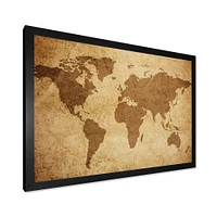 Ancient Map of The World V Canvas Wall Art