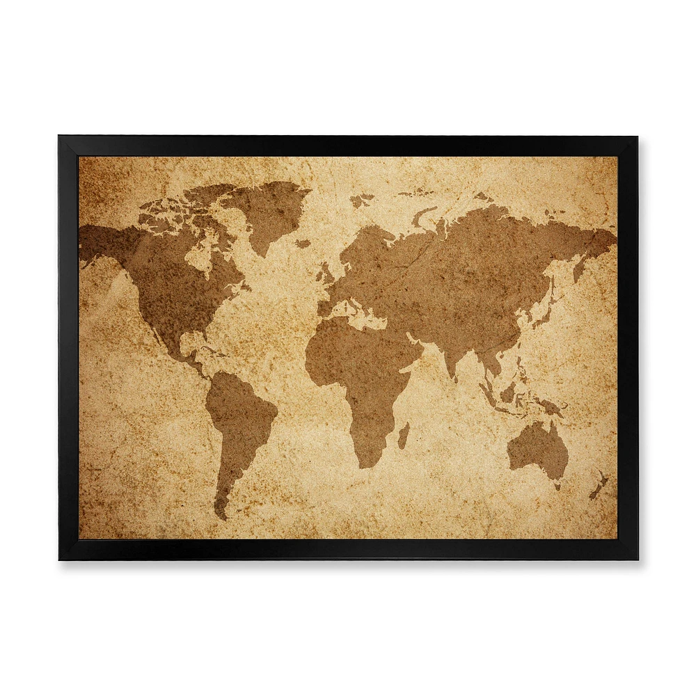 Ancient Map of The World V Canvas Wall Art