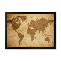 Ancient Map of The World V Canvas Wall Art