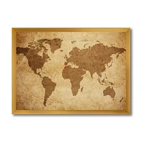Ancient Map of The World V Canvas Wall Art