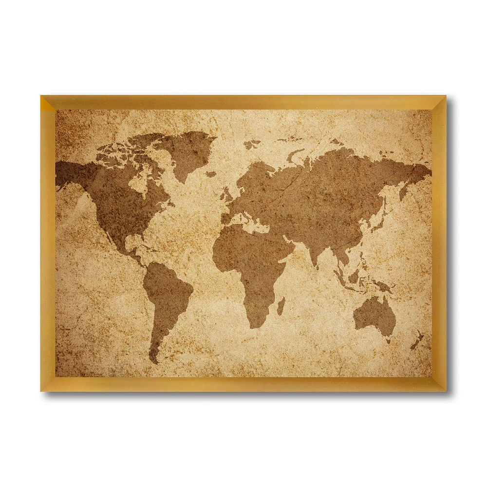 Ancient Map of The World V Canvas Wall Art