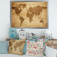 Ancient Map of The World V Canvas Wall Art