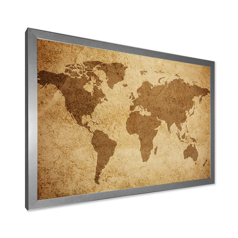 Ancient Map of The World V Canvas Wall Art
