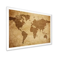 Ancient Map of The World V Canvas Wall Art