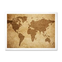 Ancient Map of The World V Canvas Wall Art