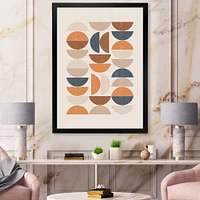 Abstract Sun and Moon S Blue Orange  Wall Art