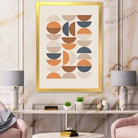 Abstract Sun and Moon S Blue Orange  Wall Art