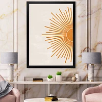 Orange Sun Print I  Canvas Wall Art