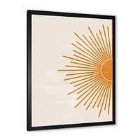 Orange Sun Print I  Canvas Wall Art