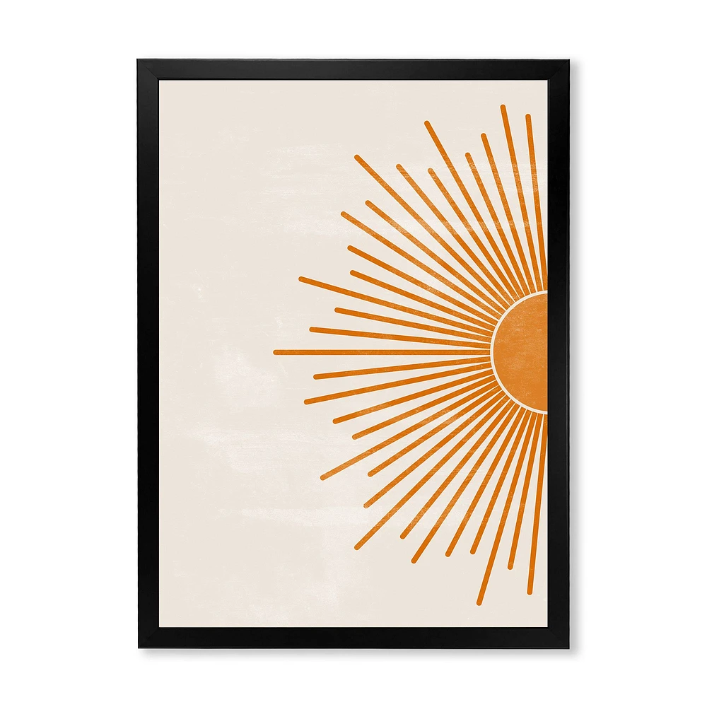 Orange Sun Print I  Canvas Wall Art