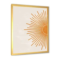 Orange Sun Print I  Canvas Wall Art