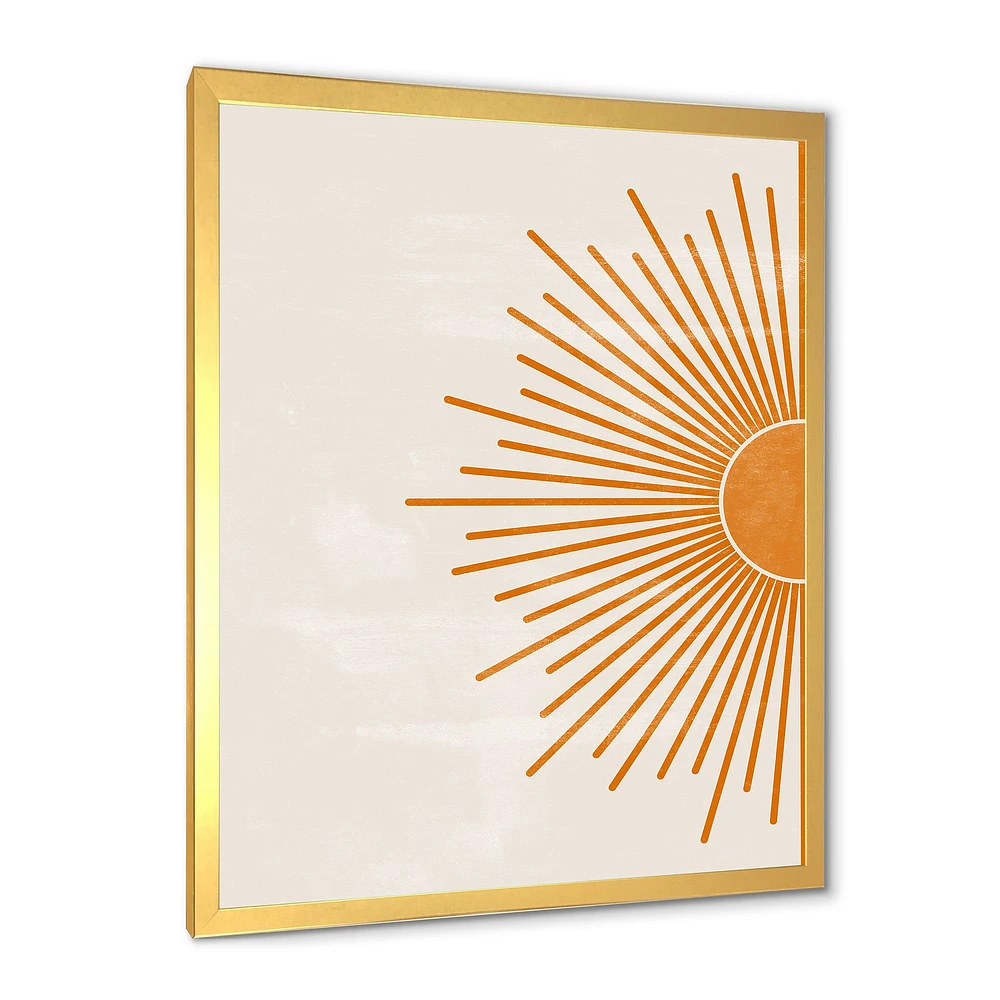 Orange Sun Print I  Canvas Wall Art