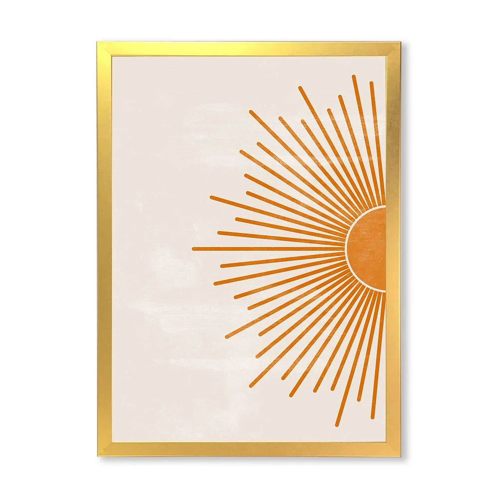 Orange Sun Print I  Canvas Wall Art