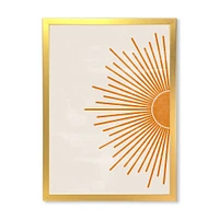 Orange Sun Print I  Canvas Wall Art
