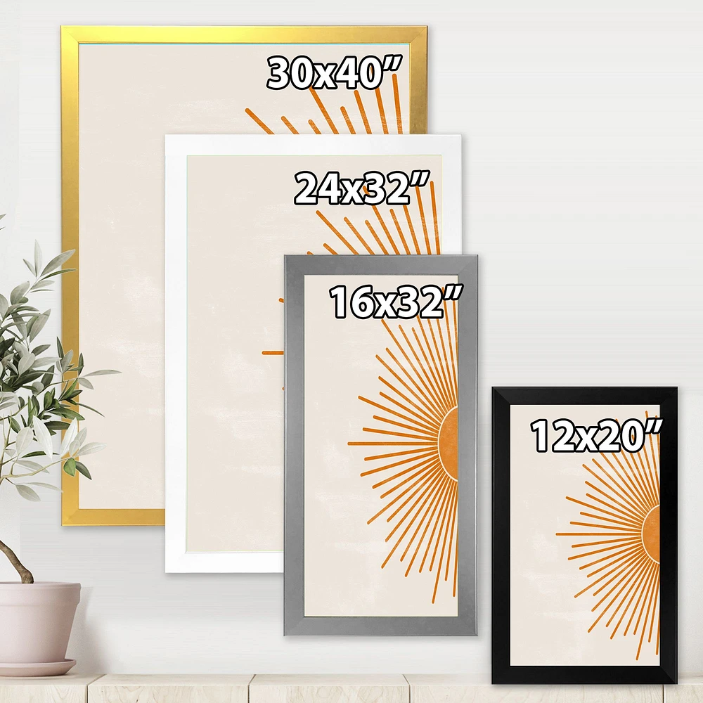 Orange Sun Print I  Canvas Wall Art