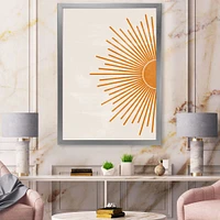 Orange Sun Print I  Canvas Wall Art