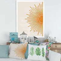 Orange Sun Print I  Canvas Wall Art