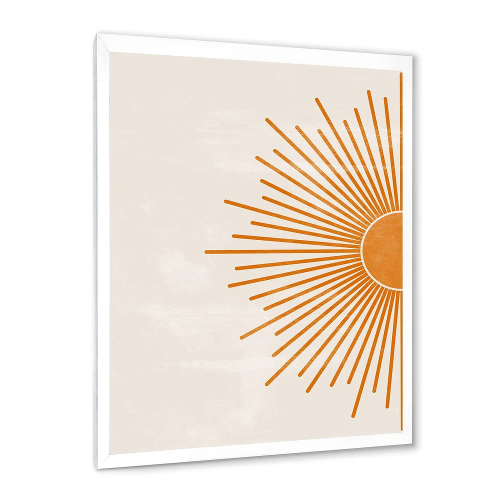 Orange Sun Print I  Canvas Wall Art