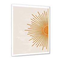 Orange Sun Print I  Canvas Wall Art