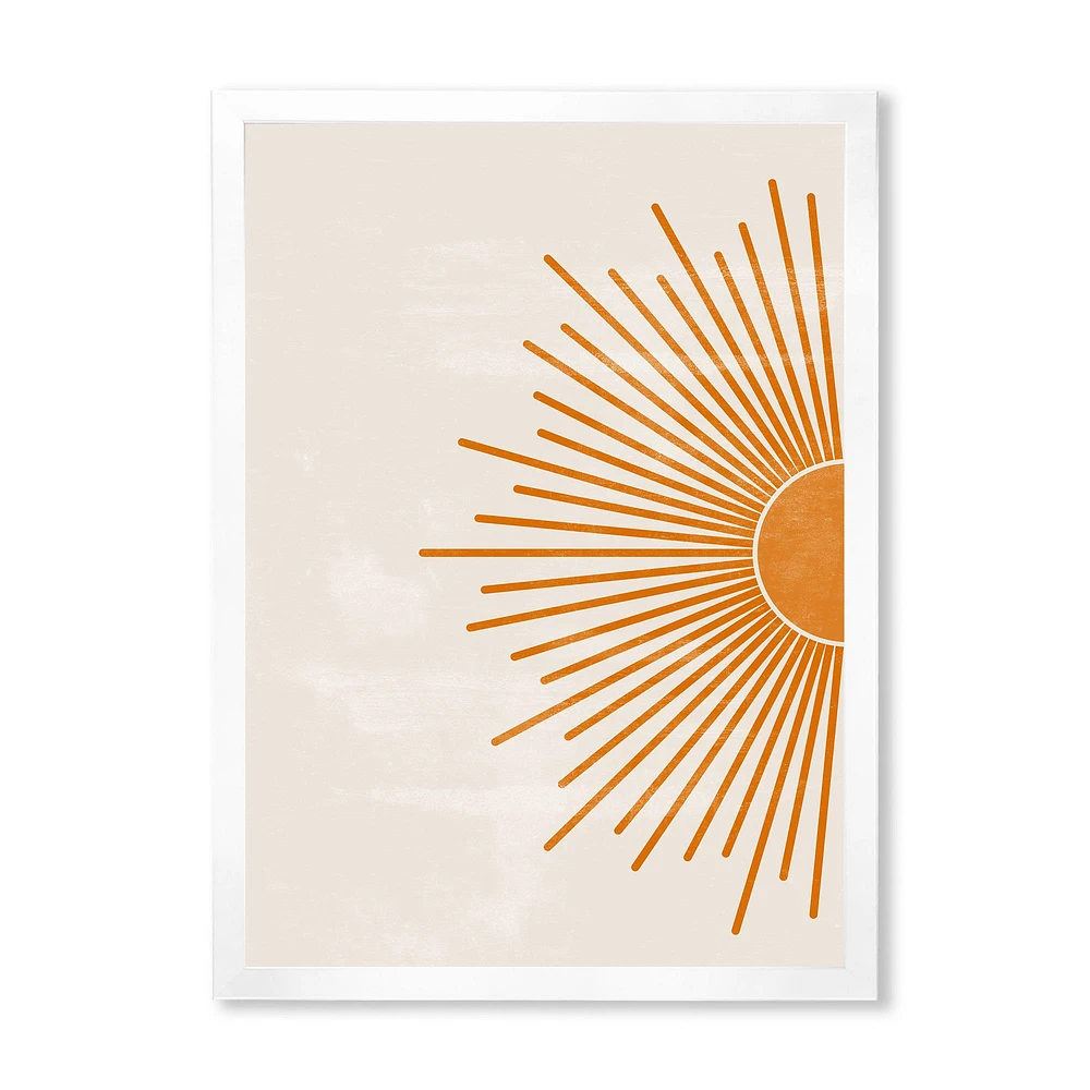 Orange Sun Print I  Canvas Wall Art