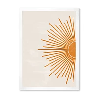 Orange Sun Print I  Canvas Wall Art