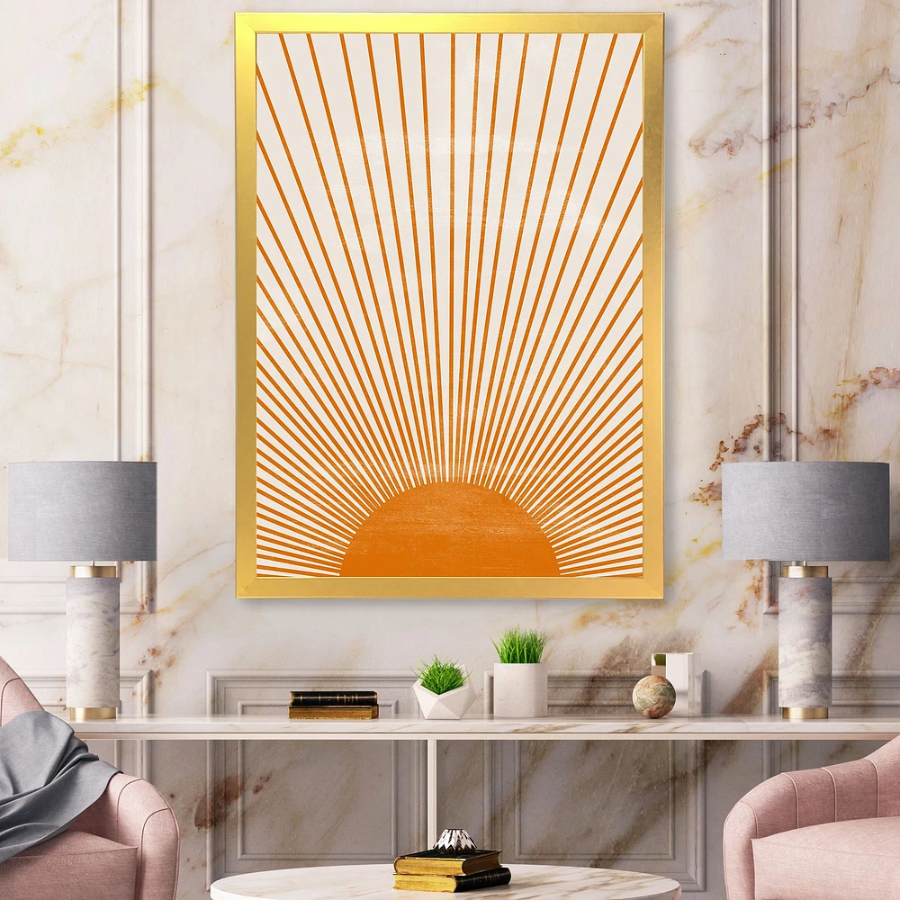 Orange Sun Print III  Wall Art