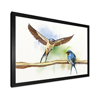 Two Barn Swallows Birds  Wall Art