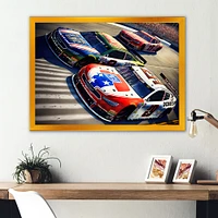 American Race Car Framed Wall Art