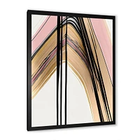 Minimalism Pink And Gold Cubic Fusion V Wall Art