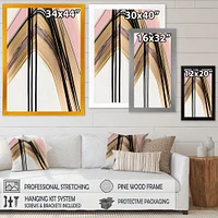 Minimalism Pink And Gold Cubic Fusion V Wall Art
