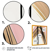 Minimalism Pink And Gold Cubic Fusion V Wall Art