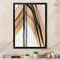 Minimalism Pink And Gold Cubic Fusion IX Wall Art