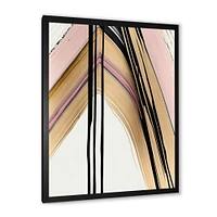 Minimalism Pink And Gold Cubic Fusion IX Wall Art