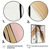 Minimalism Pink And Gold Cubic Fusion IX Wall Art