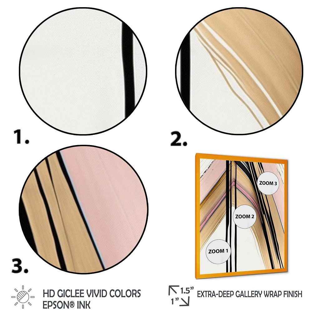 Minimalism Pink And Gold Cubic Fusion IX Wall Art