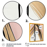 Minimalism Pink And Gold Cubic Fusion IX Wall Art