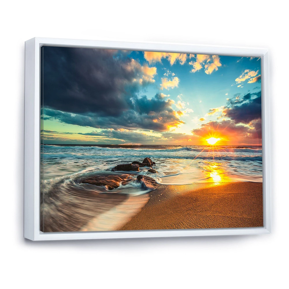 Beautiful Cloudscape over the Sea Canvas Art Print