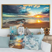 Beautiful Cloudscape over the Sea Canvas Art Print
