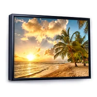 Gorgeous Beach of Island Barbados  Canvas Wall Art Print
